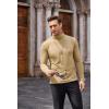 imageCOOFANDY Mens Slim Fit Turtleneck Cotton T Shirts Casual Long Sleeve Lightweight Pullover Sweater Basic TopsKhaki