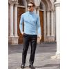 imageCOOFANDY Mens Slim Fit Turtleneck Cotton T Shirts Casual Long Sleeve Lightweight Pullover Sweater Basic TopsLight Blue