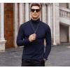 imageCOOFANDY Mens Slim Fit Turtleneck Cotton T Shirts Casual Long Sleeve Lightweight Pullover Sweater Basic TopsNavy Blue