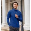 imageCOOFANDY Mens Slim Fit Turtleneck Cotton T Shirts Casual Long Sleeve Lightweight Pullover Sweater Basic TopsRoyal Blue