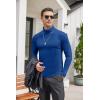 imageCOOFANDY Mens Slim Fit Turtleneck Cotton T Shirts Casual Long Sleeve Lightweight Pullover Sweater Basic TopsRoyal Blue