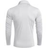 imageCOOFANDY Mens Slim Fit Turtleneck Cotton T Shirts Casual Long Sleeve Lightweight Pullover Sweater Basic TopsWhite