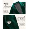 imageCOOFANDY Mens Velvet Blazer One Button Velour Tuxedo Jacket Notched Lapel Suit Jackets for Prom Wedding Party DinnerGreen