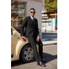 imageCOOFANDY Mens 3 Pieces Suit Classic One Button Single Breasted Slim Fit Blazer Jacket Vest Pants Set Wedding BusinesBlack