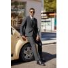 imageCOOFANDY Mens 3 Pieces Suit Classic One Button Single Breasted Slim Fit Blazer Jacket Vest Pants Set Wedding BusinesDark Grey