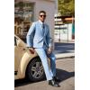 imageCOOFANDY Mens 3 Pieces Suit Classic One Button Single Breasted Slim Fit Blazer Jacket Vest Pants Set Wedding BusinesLight Blue