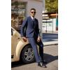 imageCOOFANDY Mens 3 Pieces Suit Classic One Button Single Breasted Slim Fit Blazer Jacket Vest Pants Set Wedding BusinesNavy Blue