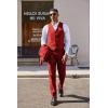 imageCOOFANDY Mens 3 Pieces Suit Classic One Button Single Breasted Slim Fit Blazer Jacket Vest Pants Set Wedding BusinesRed