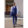 imageCOOFANDY Mens 3 Pieces Suit Classic One Button Single Breasted Slim Fit Blazer Jacket Vest Pants Set Wedding BusinesSky Blue