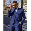 imageCOOFANDY Mens 3 Pieces Suit Classic One Button Single Breasted Slim Fit Blazer Jacket Vest Pants Set Wedding BusinesSky Blue