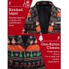 imageCOOFANDY Mens Christmas Blazer Jacket One Button Halloween Sport Coat Christmas Party Holiday JacketChristmas Blazer  Cool Santa Claus