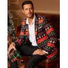 imageCOOFANDY Mens Christmas Blazer Jacket One Button Halloween Sport Coat Christmas Party Holiday JacketChristmas Blazer  Cool Santa Claus