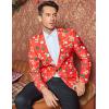 imageCOOFANDY Mens Christmas Blazer Jacket One Button Halloween Sport Coat Christmas Party Holiday JacketChristmas Blazer  Gingerbread Man