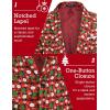 imageCOOFANDY Mens Christmas Blazer Jacket One Button Halloween Sport Coat Christmas Party Holiday JacketChristmas Blazer  Xmas Buffalo Plaid