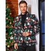 imageCOOFANDY Mens Christmas Blazer Jacket One Button Halloween Sport Coat Christmas Party Holiday JacketChristmas Blazer  Xmas Party