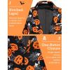 imageCOOFANDY Mens Christmas Blazer Jacket One Button Halloween Sport Coat Christmas Party Holiday JacketHalloween Blazer  Pumpkin  Bat