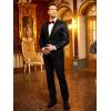 imageCOOFANDY Mens Floral Tuxedo Jacket Jacquard Suit Jacket Slim Fit Blazer for Wedding Prom DinnerType02black