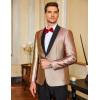 imageCOOFANDY Mens Tuxedo Jacket Slim Fit Shawl Lapel Blazer One Button Suit Jackets for Party Prom Wedding DinnerArose Golden