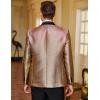 imageCOOFANDY Mens Tuxedo Jacket Slim Fit Shawl Lapel Blazer One Button Suit Jackets for Party Prom Wedding DinnerArose Golden