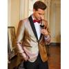 imageCOOFANDY Mens Tuxedo Jacket Slim Fit Shawl Lapel Blazer One Button Suit Jackets for Party Prom Wedding DinnerArose Golden