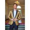 imageCOOFANDY Mens Tuxedo Jacket Slim Fit Shawl Lapel Blazer One Button Suit Jackets for Party Prom Wedding DinnerGolden Yellow