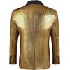 imageCOOFANDY Mens Tuxedo Jacket Slim Fit Shawl Lapel Blazer One Button Suit Jackets for Party Prom Wedding DinnerGolden Yellow