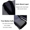 imageCOOFANDY Mens Tuxedo Jacket Slim Fit Shawl Lapel Blazer One Button Suit Jackets for Party Prom Wedding DinnerPat2black
