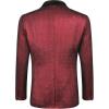 imageCOOFANDY Mens Tuxedo Jacket Slim Fit Shawl Lapel Blazer One Button Suit Jackets for Party Prom Wedding DinnerRed