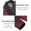 imageCOOFANDY Mens Tuxedo Jacket Slim Fit Shawl Lapel Blazer One Button Suit Jackets for Party Prom Wedding DinnerRed