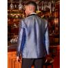 imageCOOFANDY Mens Tuxedo Jacket Slim Fit Shawl Lapel Blazer One Button Suit Jackets for Party Prom Wedding DinnerShiny Navy Blue
