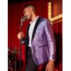 imageCOOFANDY Mens Tuxedo Jacket Slim Fit Shawl Lapel Blazer One Button Suit Jackets for Party Prom Wedding DinnerShiny Purple