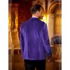 imageCOOFANDY Mens Velvet Blazer One Button Velour Tuxedo Jacket Notched Lapel Suit Jackets for Prom Wedding Party DinnerDark Purple