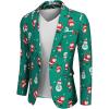 imageCOOFANDY Mens Christmas Blazer Jacket One Button Halloween Sport Coat Christmas Party Holiday JacketChristmas Blazer  Skating Santa Claus