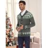 imageCOOFANDY Mens Christmas Cardigans Ugly Xmas Sweaters Reindeer Snowflake Shawl Collar Knitted Cardigan SweaterGraygreenwhite