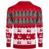 imageCOOFANDY Mens Christmas Cardigans Ugly Xmas Sweaters Reindeer Snowflake Shawl Collar Knitted Cardigan SweaterRed Elk Green White