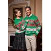 imageCOOFANDY Mens Christmas Sweater Ugly Knitted Xmas Sweaters Casual Snowflake Pullover KnitwearBchristmas Green