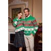 imageCOOFANDY Mens Christmas Sweater Ugly Knitted Xmas Sweaters Casual Snowflake Pullover KnitwearBchristmas Green