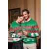 imageCOOFANDY Mens Christmas Sweater Ugly Knitted Xmas Sweaters Casual Snowflake Pullover KnitwearBchristmas Green