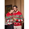 imageCOOFANDY Mens Christmas Sweater Ugly Knitted Xmas Sweaters Casual Snowflake Pullover KnitwearBchristmas Red