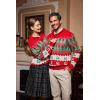 imageCOOFANDY Mens Christmas Sweater Ugly Knitted Xmas Sweaters Casual Snowflake Pullover KnitwearBchristmas Red
