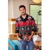imageCOOFANDY Mens Christmas Sweater Ugly Knitted Xmas Sweaters Casual Snowflake Pullover KnitwearBlack Noel
