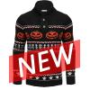 imageCOOFANDY Mens Christmas Sweater Ugly Knitted Xmas Sweaters Casual Snowflake Pullover KnitwearBlack Pumpkin
