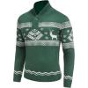 imageCOOFANDY Mens Christmas Sweater Ugly Knitted Xmas Sweaters Casual Snowflake Pullover KnitwearCchristmas Green