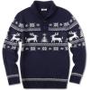 imageCOOFANDY Mens Christmas Sweater Ugly Knitted Xmas Sweaters Casual Snowflake Pullover KnitwearNavy Dear