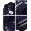 imageCOOFANDY Mens Christmas Sweater Ugly Knitted Xmas Sweaters Casual Snowflake Pullover KnitwearNavy Dear
