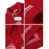 imageCOOFANDY Mens Christmas Sweater Ugly Knitted Xmas Sweaters Casual Snowflake Pullover KnitwearRed Dear