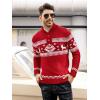imageCOOFANDY Mens Christmas Sweater Ugly Knitted Xmas Sweaters Casual Snowflake Pullover KnitwearRed Dear