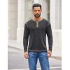 imageCOOFANDY Mens Henley Shirts Long Sleeve Button TShirt Fashion Casual Pullover Shirts Soft Stretch Tees TopsDark Grey