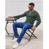 imageCOOFANDY Mens Henley Shirts Long Sleeve Button TShirt Fashion Casual Pullover Shirts Soft Stretch Tees TopsGreen