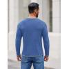 imageCOOFANDY Mens Henley Shirts Long Sleeve Button TShirt Fashion Casual Pullover Shirts Soft Stretch Tees TopsLight Blue